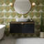 Meuble-lavabo et lavabo, lavabo en céramique à motif de marbre blanc