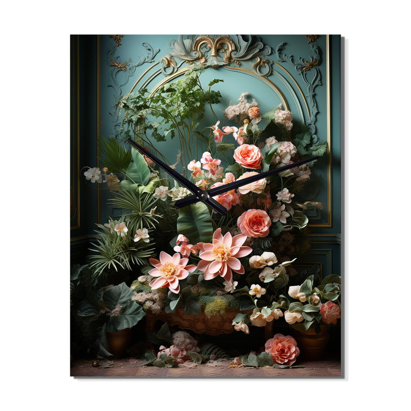 Analeshia - Horloge murale plantes surdimensionnée, Très grand