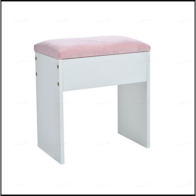Bureau de coiffeuse glamour avec plateau en verre, 11 ampoules Hollywood, 3 modes d'éclairage couleur et tiroirs et tablettes à finition rose pour les chambres à coucher modernes