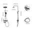 Wall-Mount Bathroom Piano-Key Panel Shower System Set