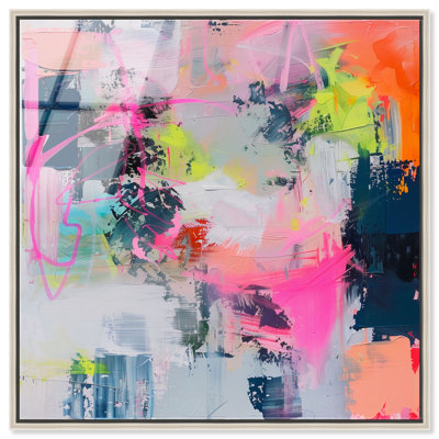 Pastel Luminance I High-Gloss Frameless Acrylic Glass Wall Art Abstract Print by Oliver Gal, Ready to Hang, 12 x 12