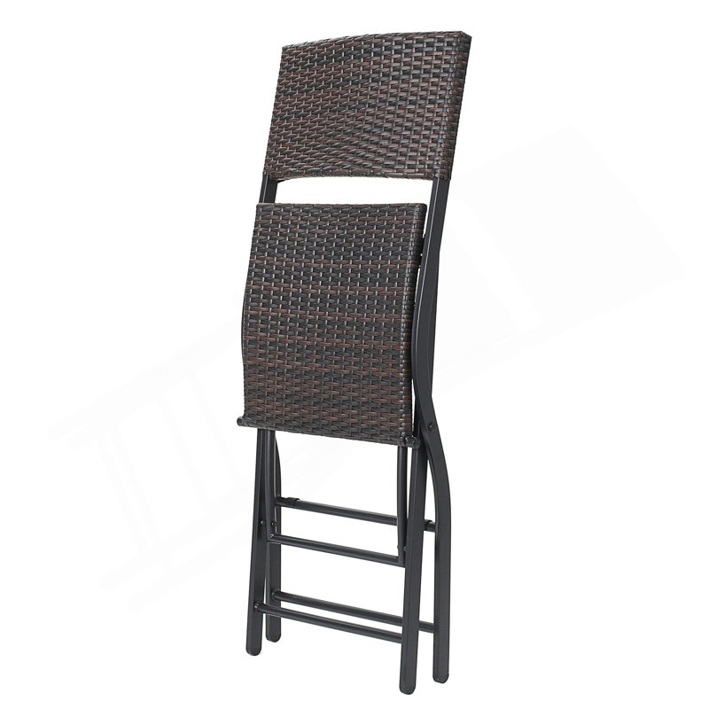 Tabourets de bar extérieurs en osier durable avec faux rotin
