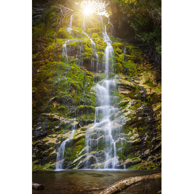 Freudenburg Waterfall In A Forest - Wrapped Canvas Print