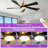 Karlena 52" ABS Blades Ceiling Fan with Light, Remote, Reversible DC Motor, 6-Speed, 3-Color Dimmable, Timer & Memory-1614833763