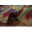 Tapis multicolore à rayures multicolores 8 x 10 de style tribal unique