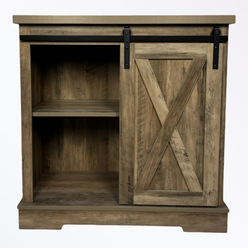 Armoire d'appoint avec porte coulissante et tablette ouverte