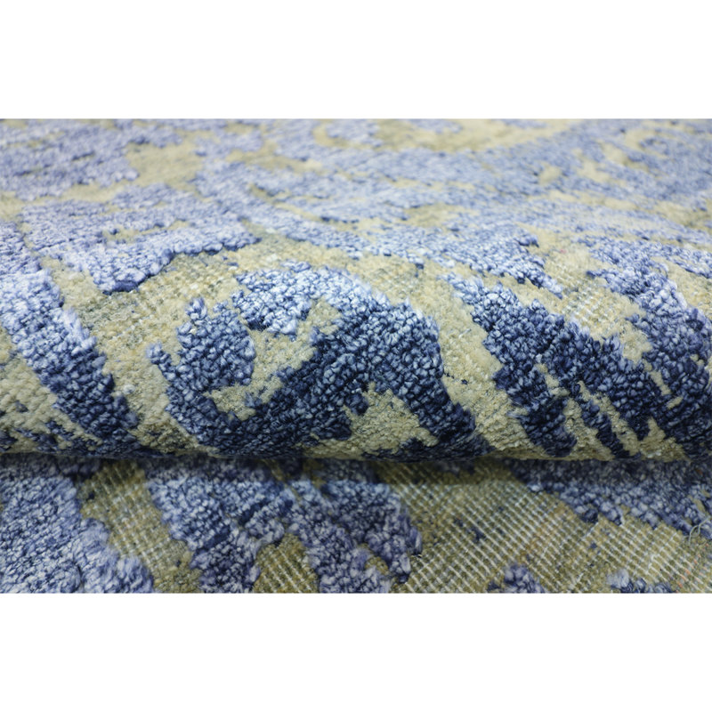 IKVLDC126SIBL Ikat Area Rug in Blue, Rectangle 6' x 9'
