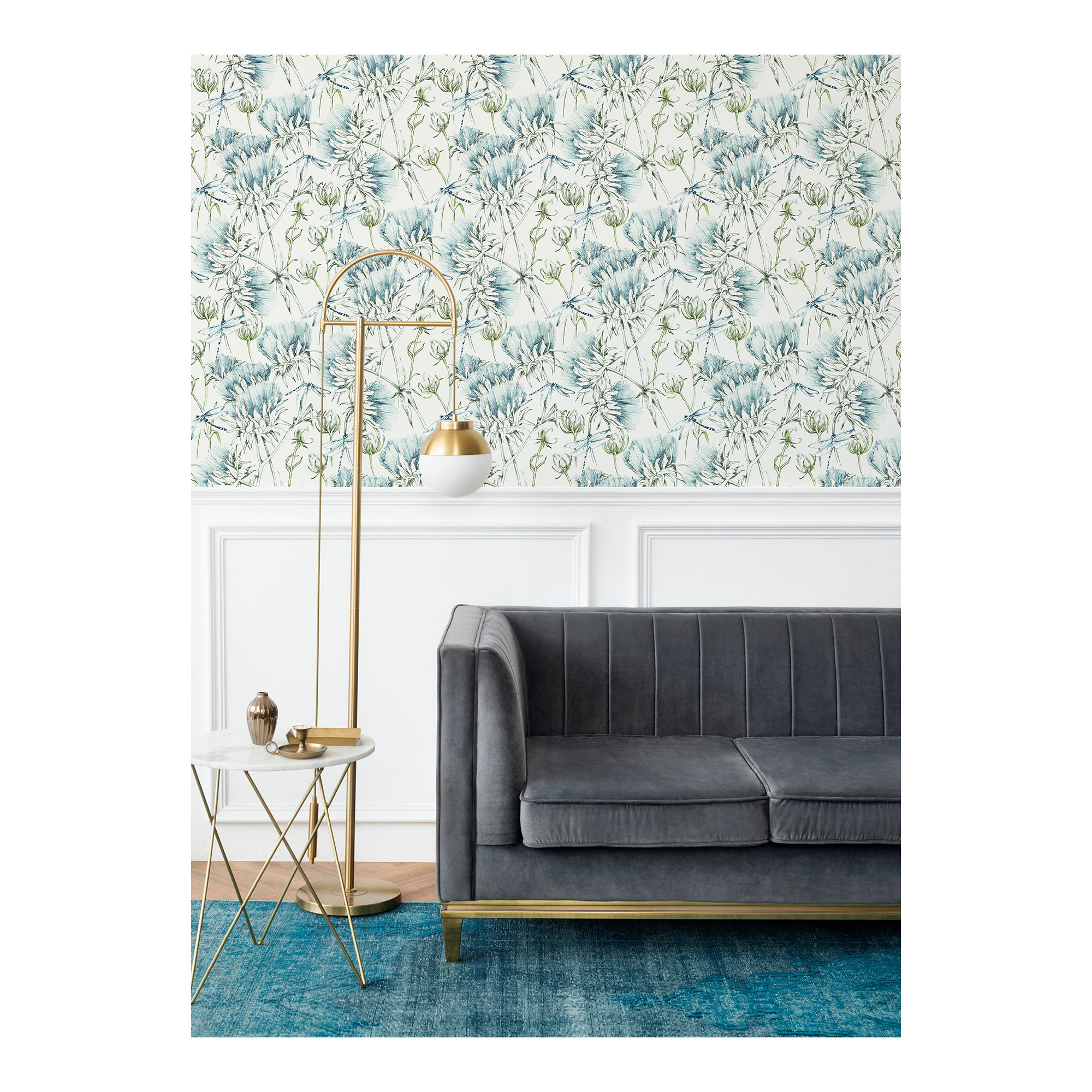 Animal Print Wallpaper, Teal