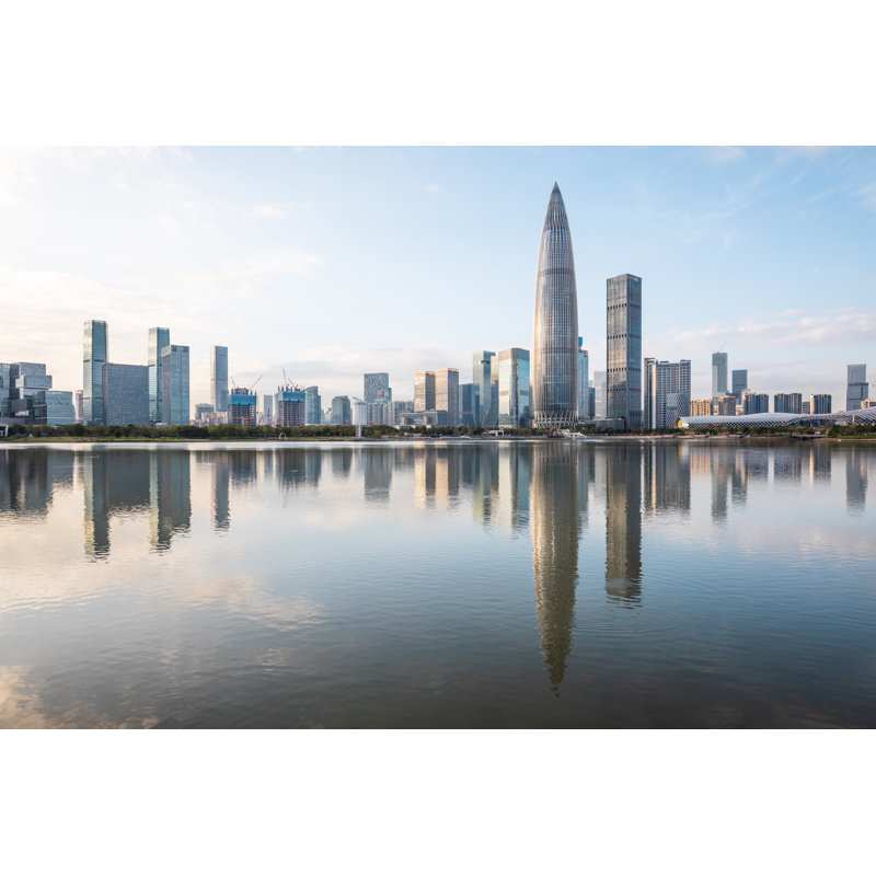 China Shenzhen Cityscape - Wrapped Canvas Print, 61cm H x 91cm W x 3.8cm D