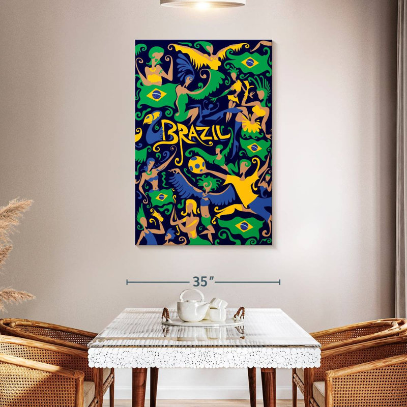 Mardi gras brésilien Nicci, H 48 po x l 32 po