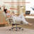 High Back Big & Tall Executive Chair, Beige PU Leather, 350 lbs Weight Capacity, 135° Recline Retractable Footrest, Ergonomic Swivel Desk Chair for Home Office-468256569