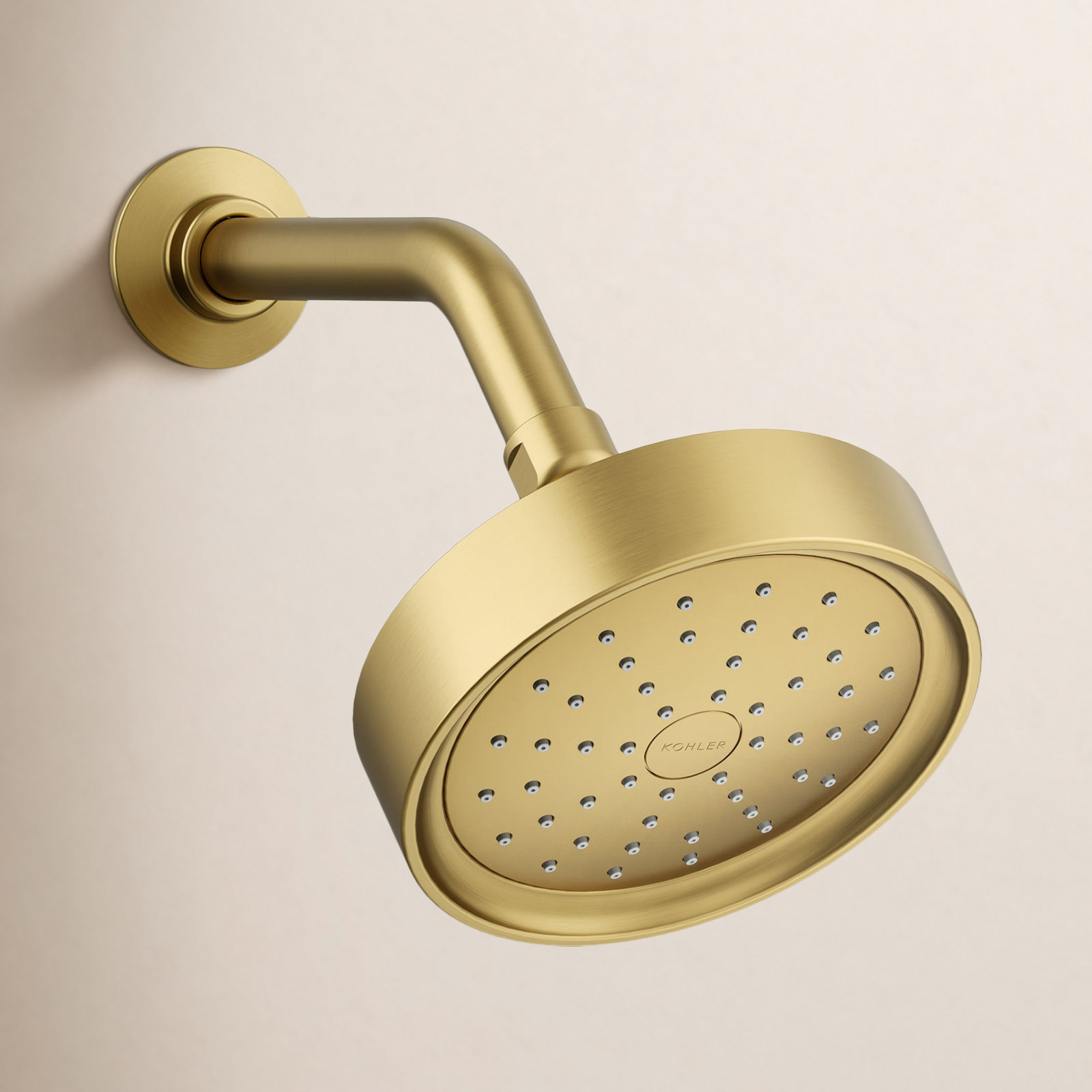 Purist 2.5 GPM Fixed Shower Head, Vibrant Brushed Moderne Brass