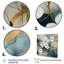Motif floral doré bleu mosaïque III - impression-1120956599-1120956593