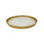 Crystal Glass Plates with Gold Border - 6.25"D