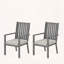 Ensemble de 2 chaises de patio en aluminium toutes saisons avec coussins gris épais-1297447354