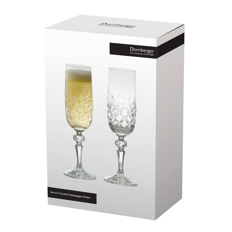 Dorchester Champagne Flutes Fully Cut