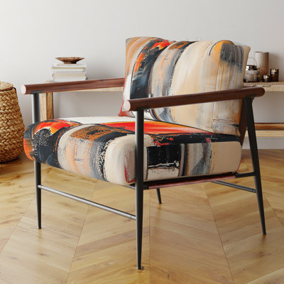 Chaise d'appoint rembourrée en velours Gambel Nicosha