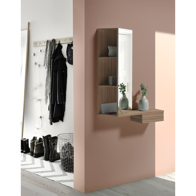 Eilyn 3 Piece Accent Shelf, Walnut