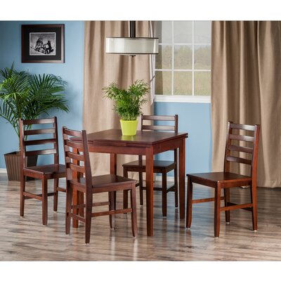 Konawa 5 - Piece Extendable Beech Solid Wood Dining Set -  Red Barrel StudioÂ®, 3C6D3A8B8D55410E87AC0C1C1687412B