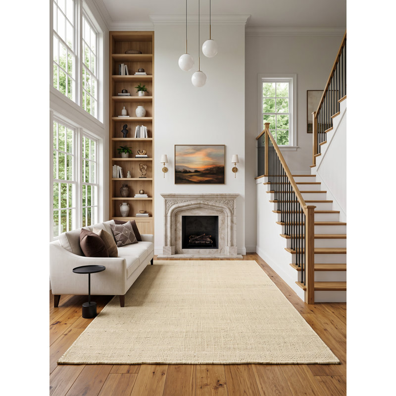 Wabi Sabi Area Rug in Bleach, Rectangle 9' x 12'