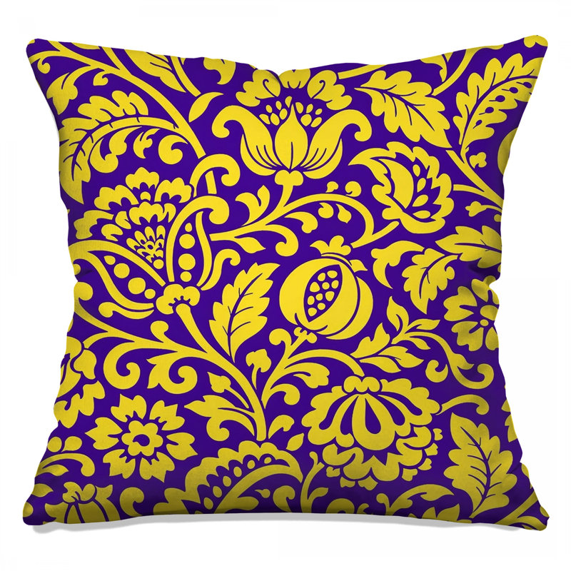 Floral Patterns Reversible Throw Pillow, 14 X 14 pouces