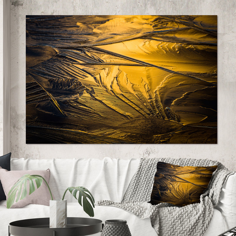 Jaune et gris froid - Photographie sur toile, H 40 po x l 60 po, Toile tendue