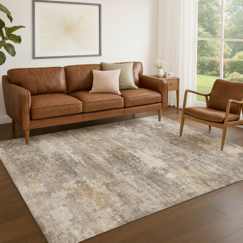 Machine Washable Indoor/Outdoor Wagenen ACN2369 Abstract Rug, Rectangle 2'6" x 3'10"