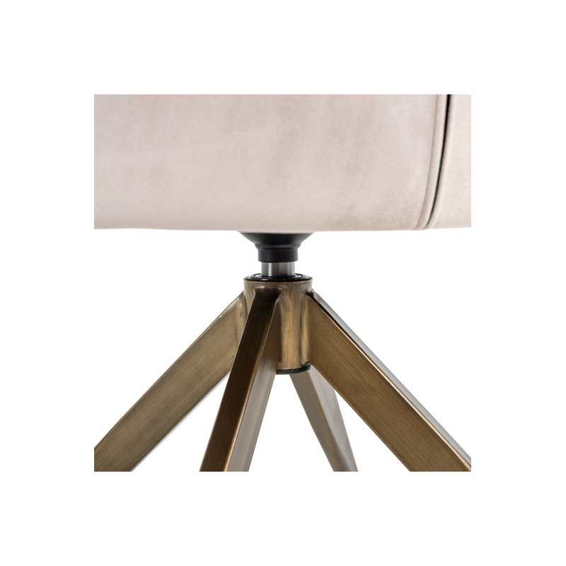 Fauteuil pivotant en polyester 23 po Aline, 100% polyester brun