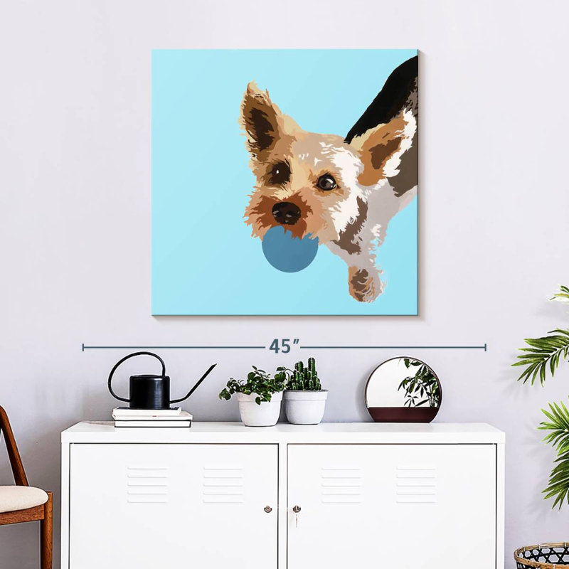 Brampt Rex On Light Blue, 30" H x 30" W