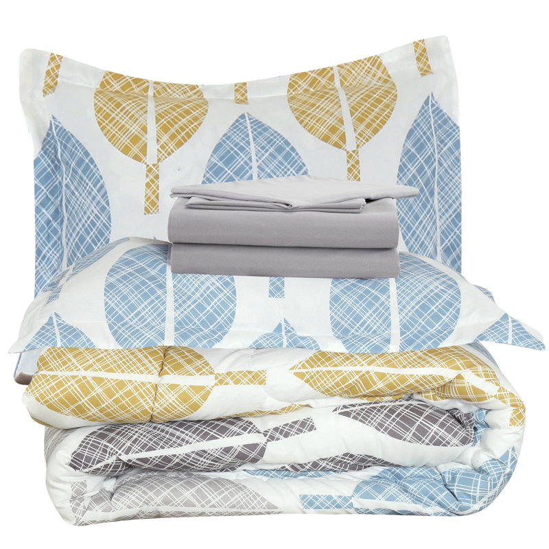 Queen White Microfiber Down Alternative Bed in a Bag Set