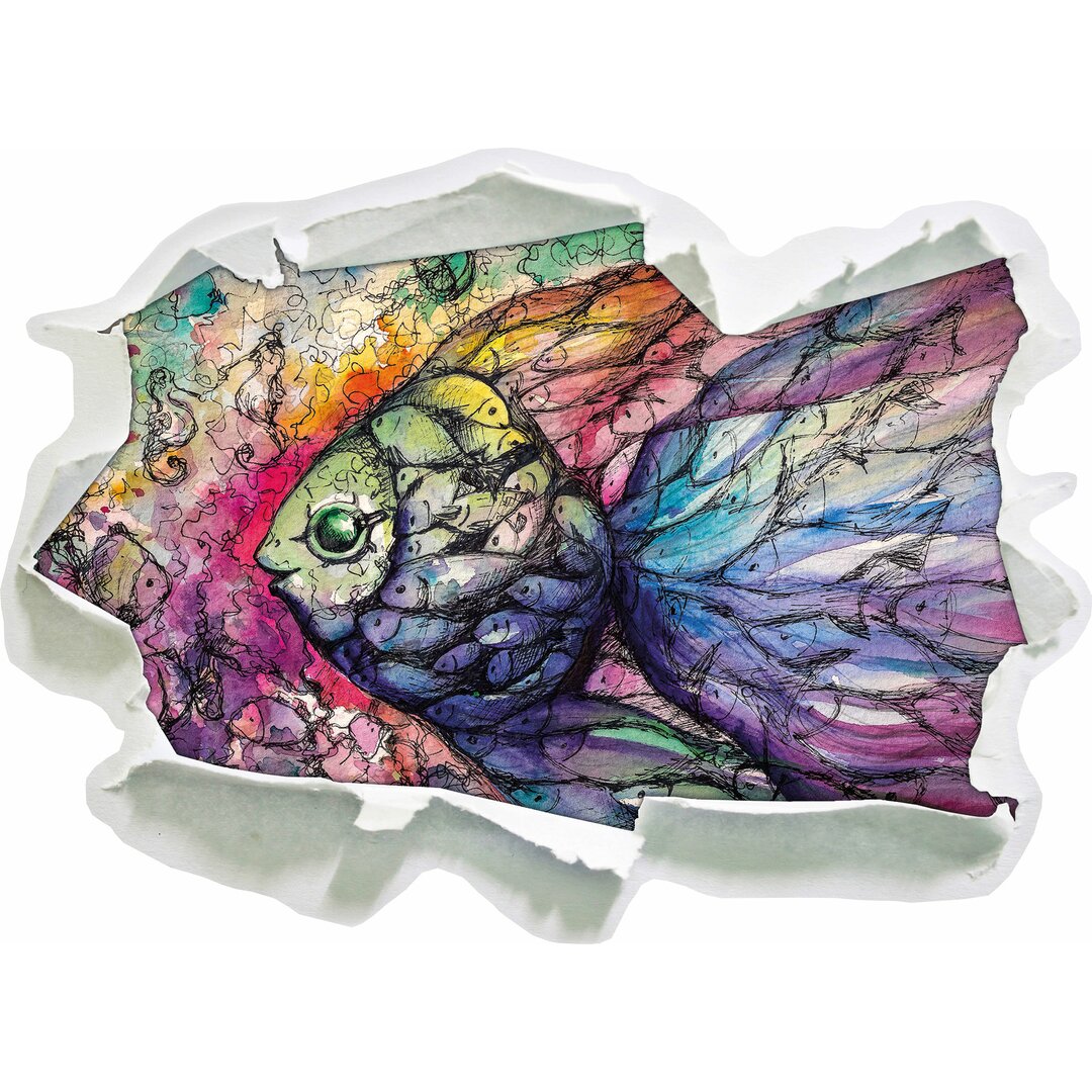 Wandtattoo Bunte Fische Kunst