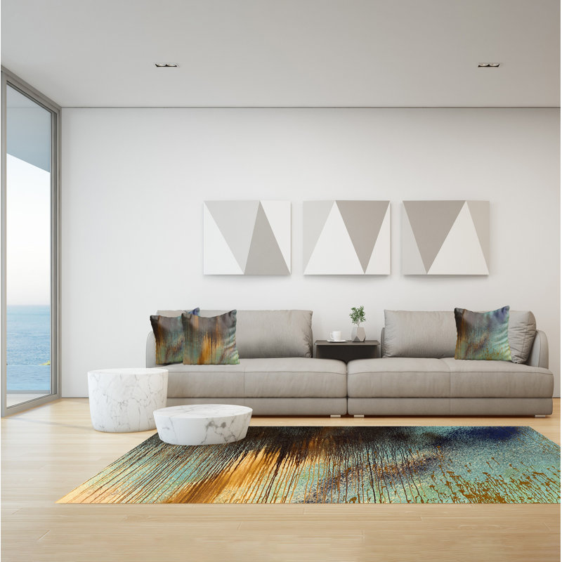 Beldin Abstract Indoor / Outdoor Area Rug, Rectangle 140 x 200cm