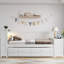 Lit de jour avec tablettes de rangement, tiroirs, lit gigogne, station de charge, lumière DEL, bureau et armoire-958893563
