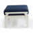 Structure blanche / coussin bleu marine est en rupture de stock