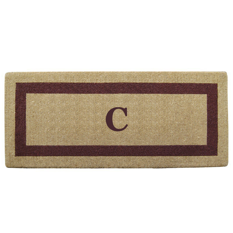 Tapis de porte antidérapant pour l'extérieur, Brun, L 22 po x L 36 po, C