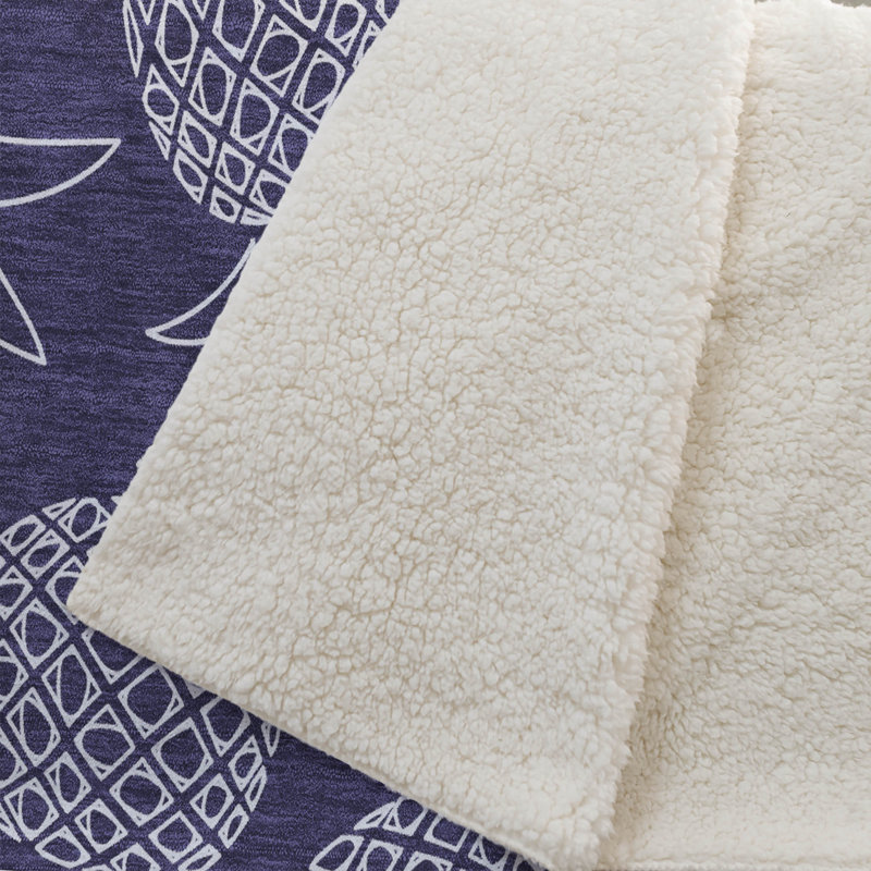 Addison Machine Washable Sherpa Pineapples Throw Blanket