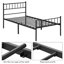 Minimalist Metal Bed Frame with Slatted Headboard-1926513659-1976563633