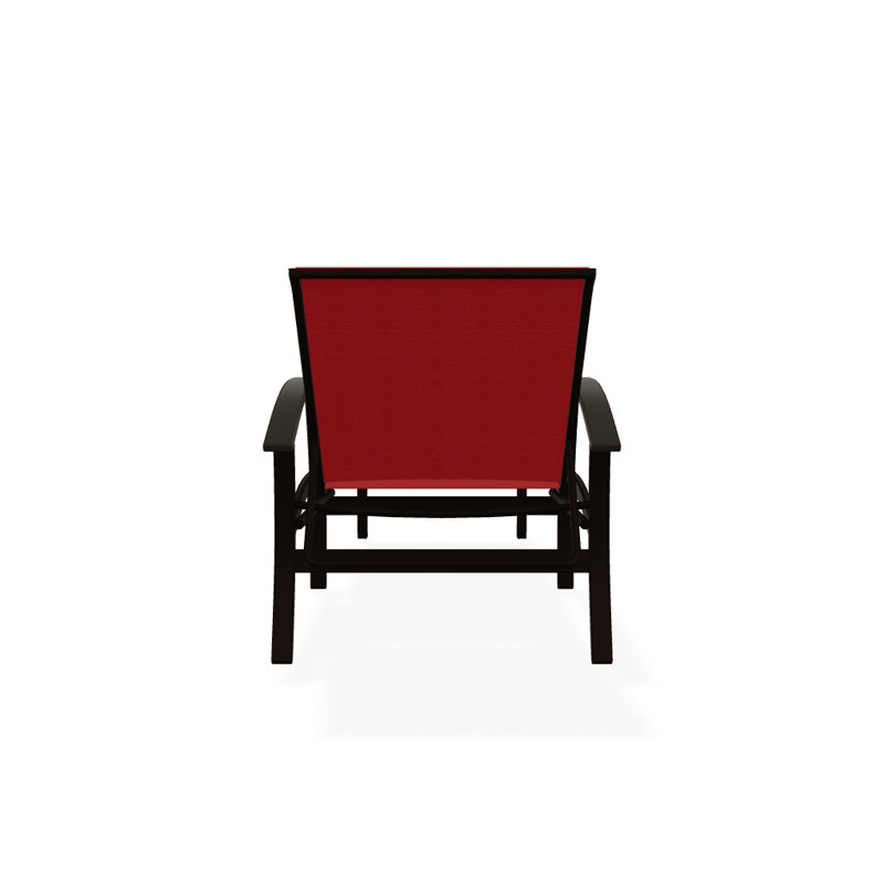 Askar Outdoor Rust-Resistant Metal Chaise Lounge, Red 1D Sunbrella®, Beachwood P40, Textured Kona