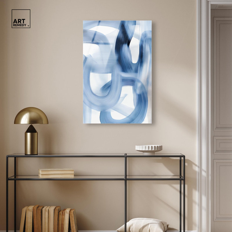 «Fading Blue Mist I», impression sur toile par Art Remedy, H 30 po x l 20 po