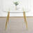 Modern Simple 47.2 " Glass Table, High Quality Tempered Glass Metal Material, Gold-Plated Legs, Suitable For Restaurant Kitchen-712870367-712870353