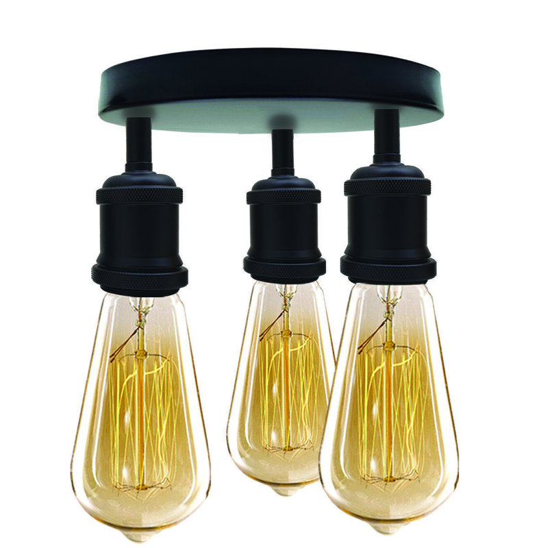 Juliaetta Semi Flush Mount, Matt Black, No