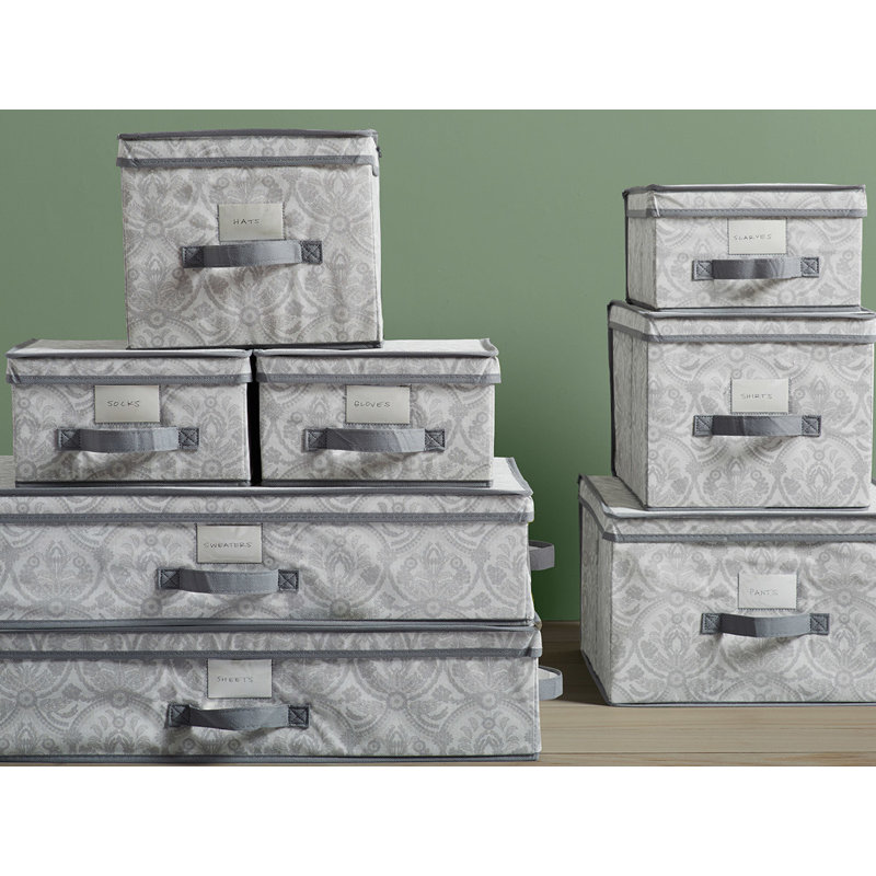 Winston Porter Kratzerville Fabric Box, 10" H x 12" W x 16" D