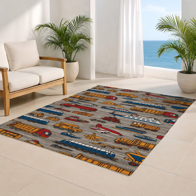 Tapis intérieur et extérieur gris Transport