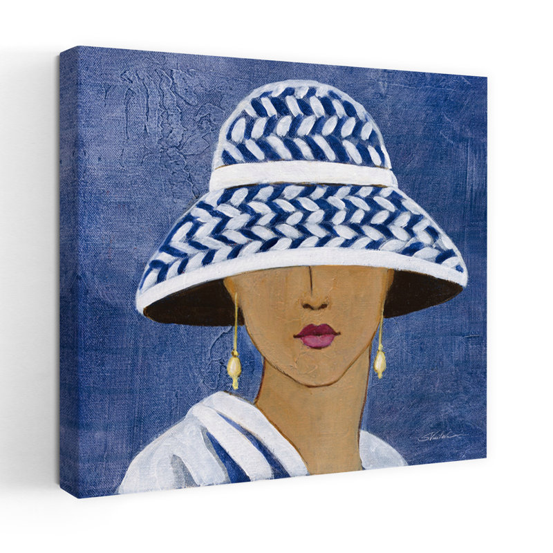Lady with Hat II, art contemporain, H 48 po x l 48 po