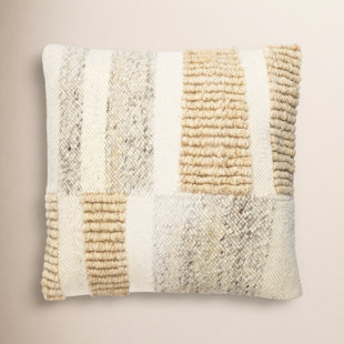 Sand Dunes Striped Wool Pillow Cover