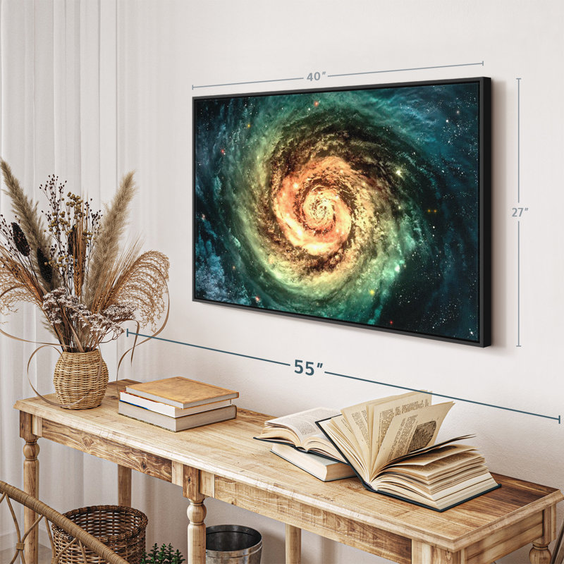 «Spiral Galaxy Canvas Print», H 27 po x l 40 po