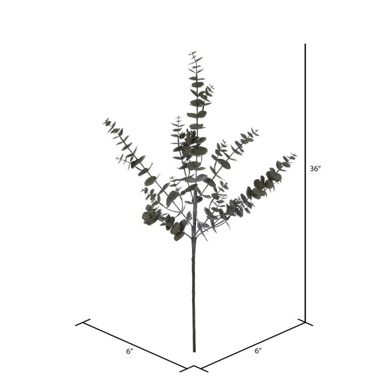 Branche d'eucalyptus artificiel gris vert 36 po Primrue. 3 branches dans un sac.