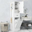 Grande armoire de rangement moderne - compartiment inclinable, tablettes réglables, capacité de 80 lb, charnières à fermeture en douceur, poignées en alliage d'aluminium, pour la salle de bain et l'organisation à la maison