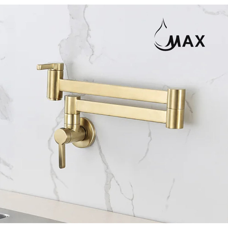 Robinet remplisseur de pot à poignée double classique 20 po avec accessoires, Or