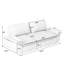 Lit convertible Queen en velours côtelé orange, 73,2 po de hauteur, avec renforts doubles, tissu doux